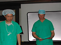 Korea visiting surgeon with Dr. Kim