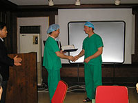 Korea visiting surgeon with Dr. Kim